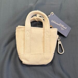 Universal Thread Beige Mini Bag Charm with Clip